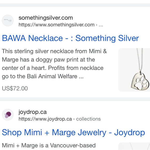 🖤Sterling silver Paw 🐾 necklace by Mimi & Marge - Picture 11 of 11